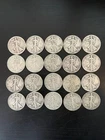Walking Liberty Half Dollar,1935 to 1945, Lot of 20