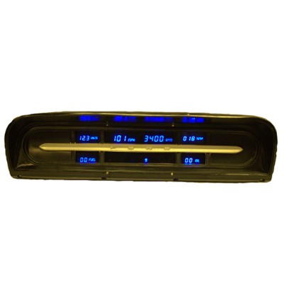 Intellitronix LED Digital Gauge Cluster Panel Blue F-100 1967-1972
