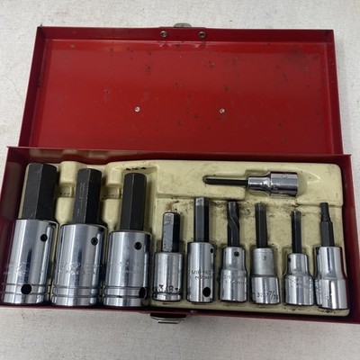 PROTO HEX SOCKET SET 10 PIECE W/ BOX 5/8 -1/8  (7 Ea Are Proto) 2 Are Wright