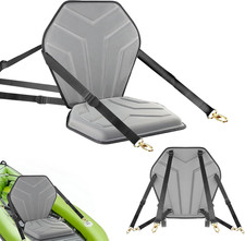 Universal Deluxe Kayak Seat, Thick Padded Cushion with Back Support for Sit on T
