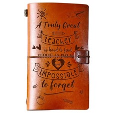 PRSTENLY Teacher Gifts Leather Journal, Teacher Appreciation Gifts 140 Page R...