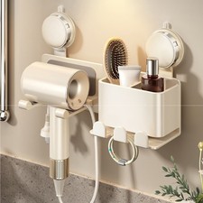 Support sèche-cheveux sans perceuse ventouse espace aluminium accessoire salle