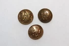 LOT OF 3 CIVIL WAR U.S. INFANTRY EAGLE I UNIFORM CUFF / VEST BUTTONS