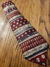 Vintage NWT NOS Ferrell Reed Deadstock Silk Abstract Tie USA Hand Made Necktie