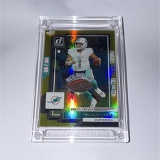 2025 Donruss Game Dated Ball Stars Tua Tagovailoa Dolphins Game Used Press Proo…
