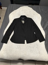 New Lafayette 148 New York Women  s Black Blazer Jacket Size 14 Open Front