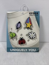 Crocs Jibbitz Charms 5 Pack Kids Mix Theme - alien, satellite, shooting star NEW