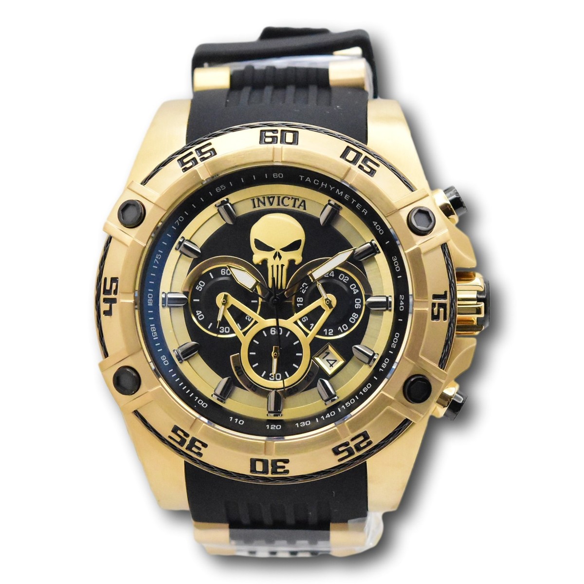 Invicta Marvel Punisher Men's 52mm Gold Limited Edition
