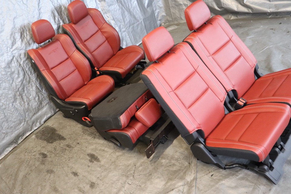 21 22 23 24 DODGE DURANGO SRT 392 HELLCAT OEM RED LEATEHR FRONT N REAR ...
