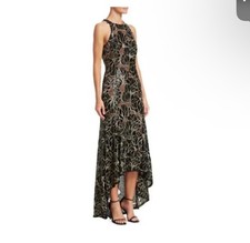 NWT Halston Heritage Sequined Hi-Low Gown Size 14 Retails $695