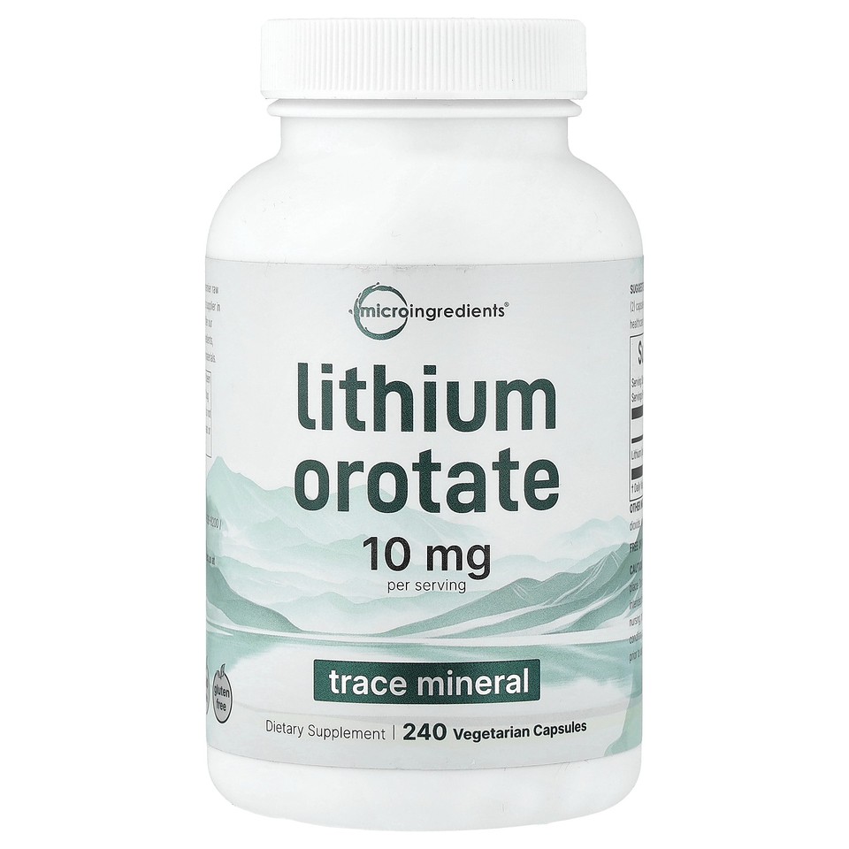 Lithium Orotate, 240 Vegetarian Capsule (5 mg per Capsule)