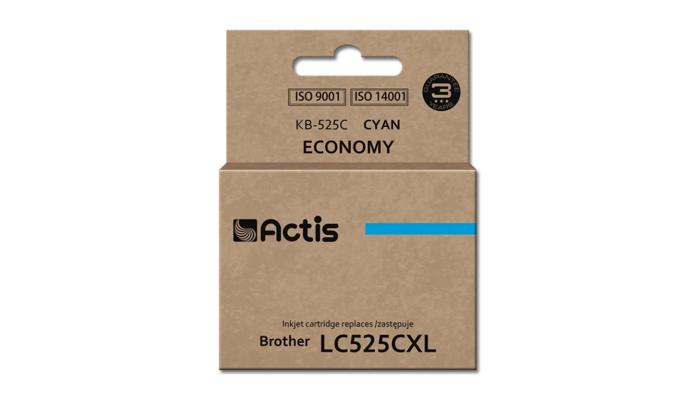 Tusz ACTIS KB-525C (заменитель Brother LC525C Standard 15 мл niebieski)