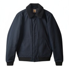 Carhartt WIP Monroe Jacket Black Detachable Fleece Collar Black Size Medium