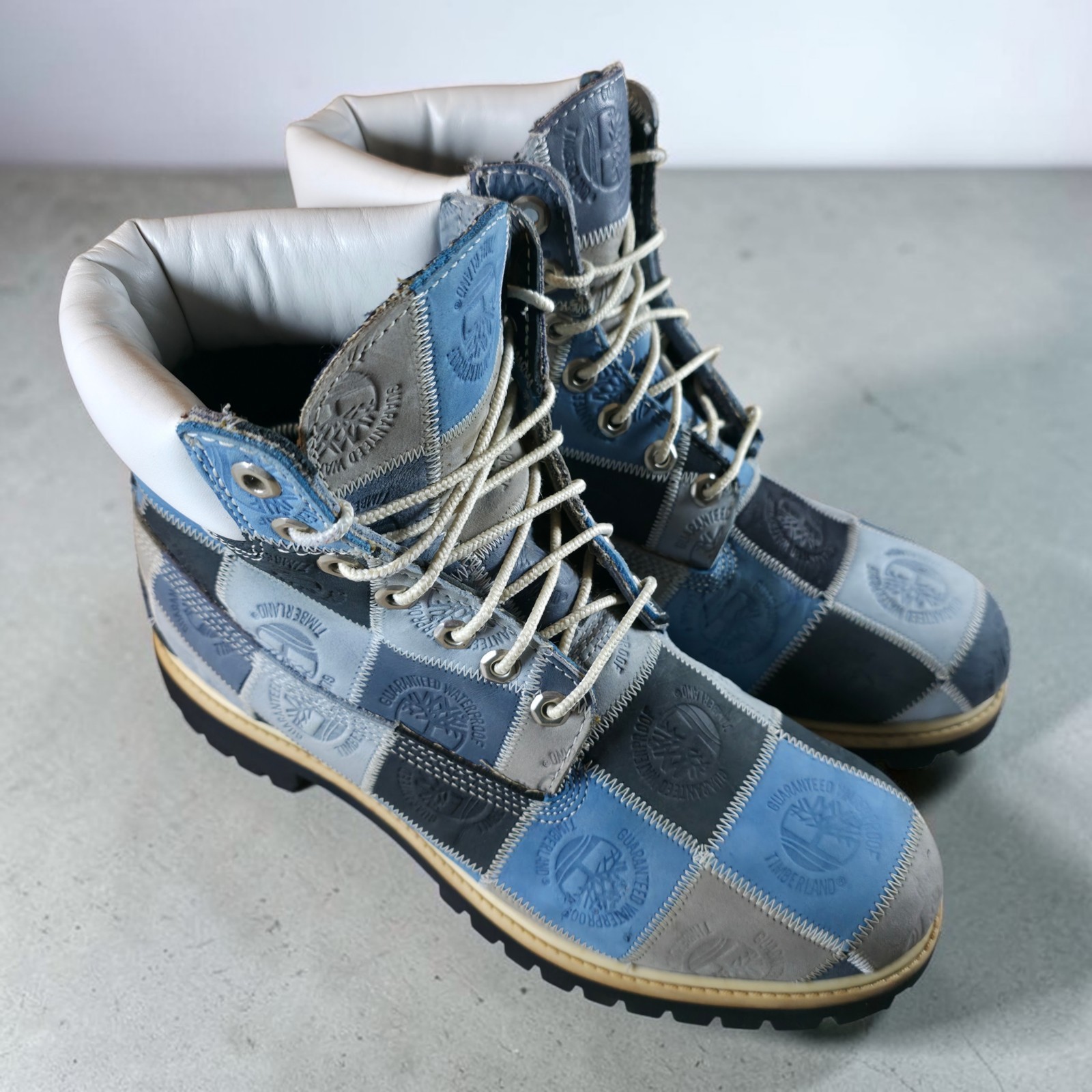 Timberland Patchwork Boots Blue Leather  Premium … - image 1