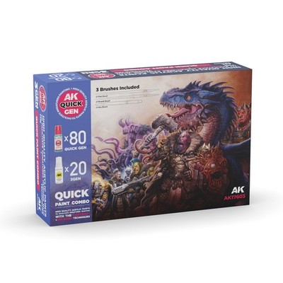 AK-17603 AK Interactive Quick Gen - Quick Paint Combo Set 100 Colors