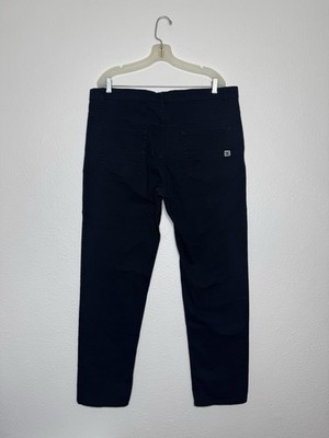 DC Shoes Pants Mens 38 Black Straight Chino Twill Skateboarding Casual Skater
