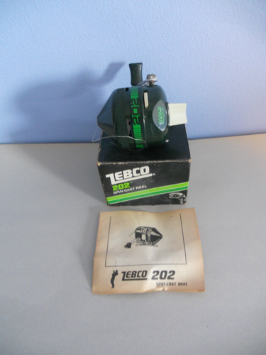 Moulinet Spinning Zebco 202 Vintage – Vert, USA, Bon état Mécanique