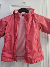 Columbia Arcadia Omni-Tech Rain Jacket Girl 3T Coral Waterproof Hooded