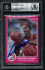 Dominique Wilkins #42 signed autograph 1985-86 Star Basketball BAS Slabbed