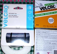 2 Velcro Sticky Back--3 ft--Beige--3/4" + 1 Velcro One-Wrap Roll--12 ft--3/4"