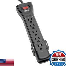 Eaton Tripp Lite Series Super725B 7 Outlet Flat Plug Long Extension Cord Power