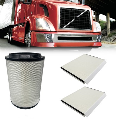 Cabin & Engine Air Filter Set for Volvo VNL Replaces AF26405 AF26472M 20435801