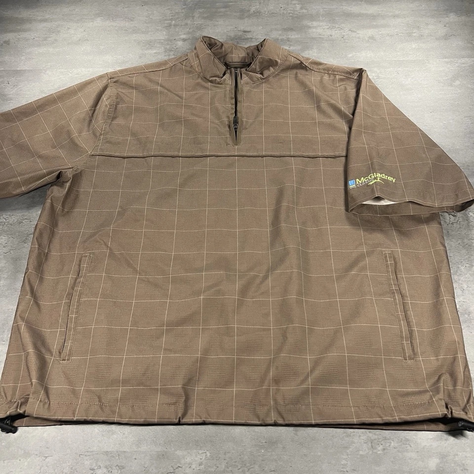 Chaqueta cortavientos AHEAD para hombre XL a cuadros con cremallera completa Coach Sea Island St Simon Foto 2 de 4