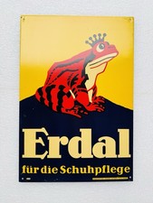 Blechschild Erdal für die Schuhpflege  - 36x25cm - um 1930 - kein Emailschild