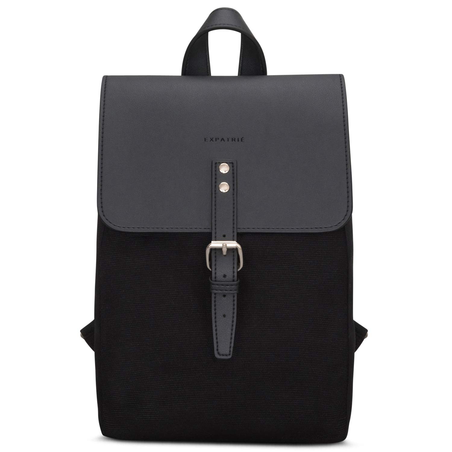 Petit sac à dos femme noir en toile mini sac léger et tendance modèle ANNA