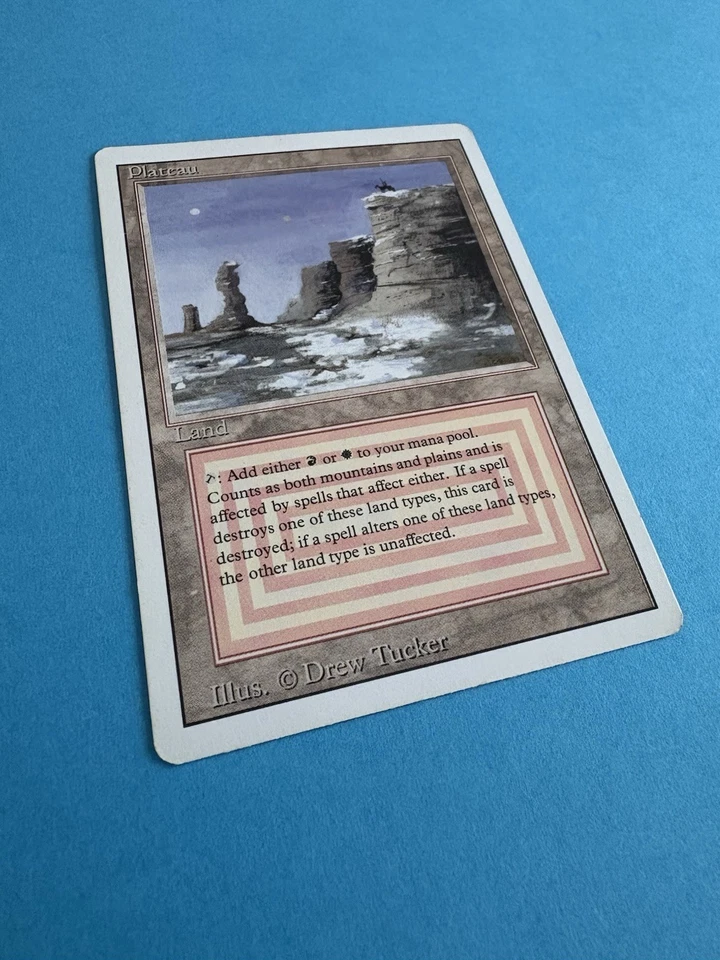 MtG Magic the Gathering Revised Edition 1994 Plateau Dual Land Lightly played - Image 3 of 4