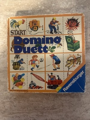 DOMINO-DUETT 1975 Ravensburger Bilderlegespiel ab 4 Jahre Komplett Mit Anleitung