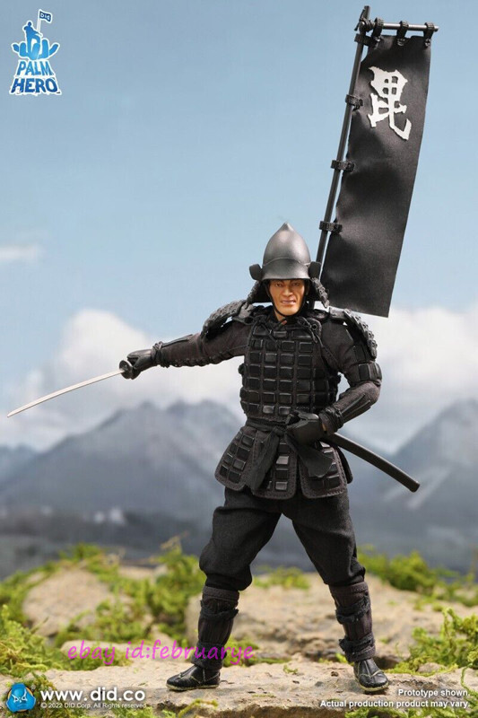 DID 1/12 XJ80016A Palm Hero Series Japanese Sengoku Soldier Black