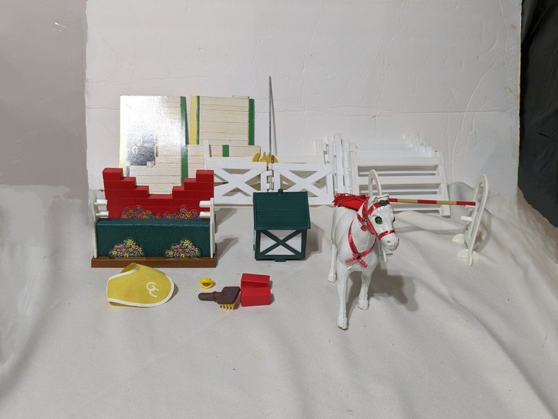 Marchon Horse Toy Lot Horse,  Fencing,Gates,Hurdles,Brushes and More 1988