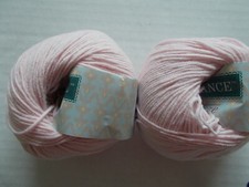 Sundance Breeze cotton blend yarn, Pale Pink, lot of 2 174 yds ea