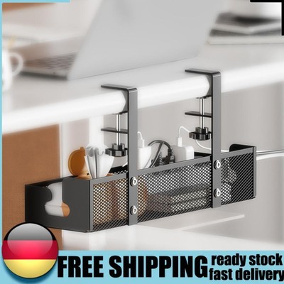 Under Desk Clamp Mounted Cord Organizer Wire Management Holder for Home Office