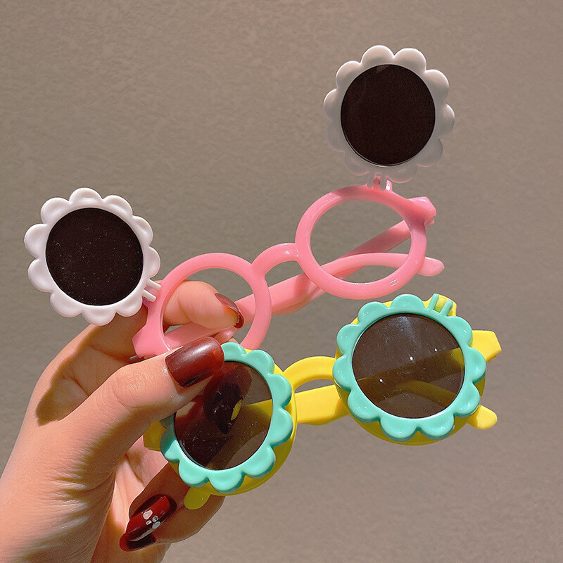 Kids Cute Flower Sunglasses Color Girls Boys Baby Children Toddler