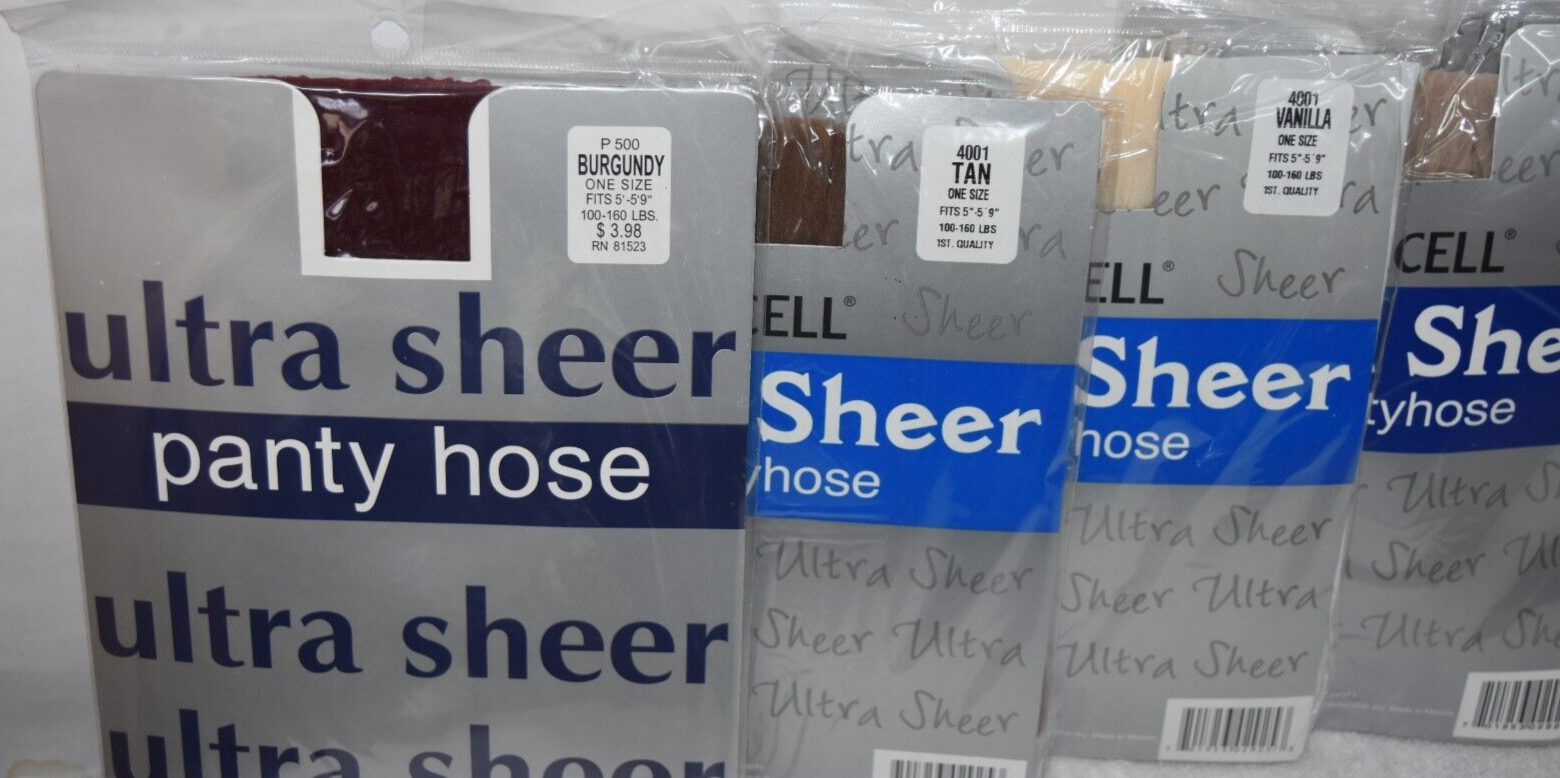 6 NIP Ultra Sheer Pantyhose Lot O/S 5'5'9" 100160lbs Pink Vanilla