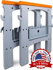Caballete plegable rectangular con capacidad para 900 libras, juego de 2 US NEW