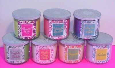 BATH AND BODY WORKS White Barn 3-WICK CANDLE 14.5 OZ with LID u pick scent NEW