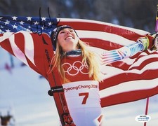 Mikaela Shiffrin Skiing Autographed Signed 8x10 Photo ACOA