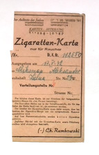 1940 - 44 Germany Nazi  Ghetto Litzmannstadt Cigarette Card - Name Address 