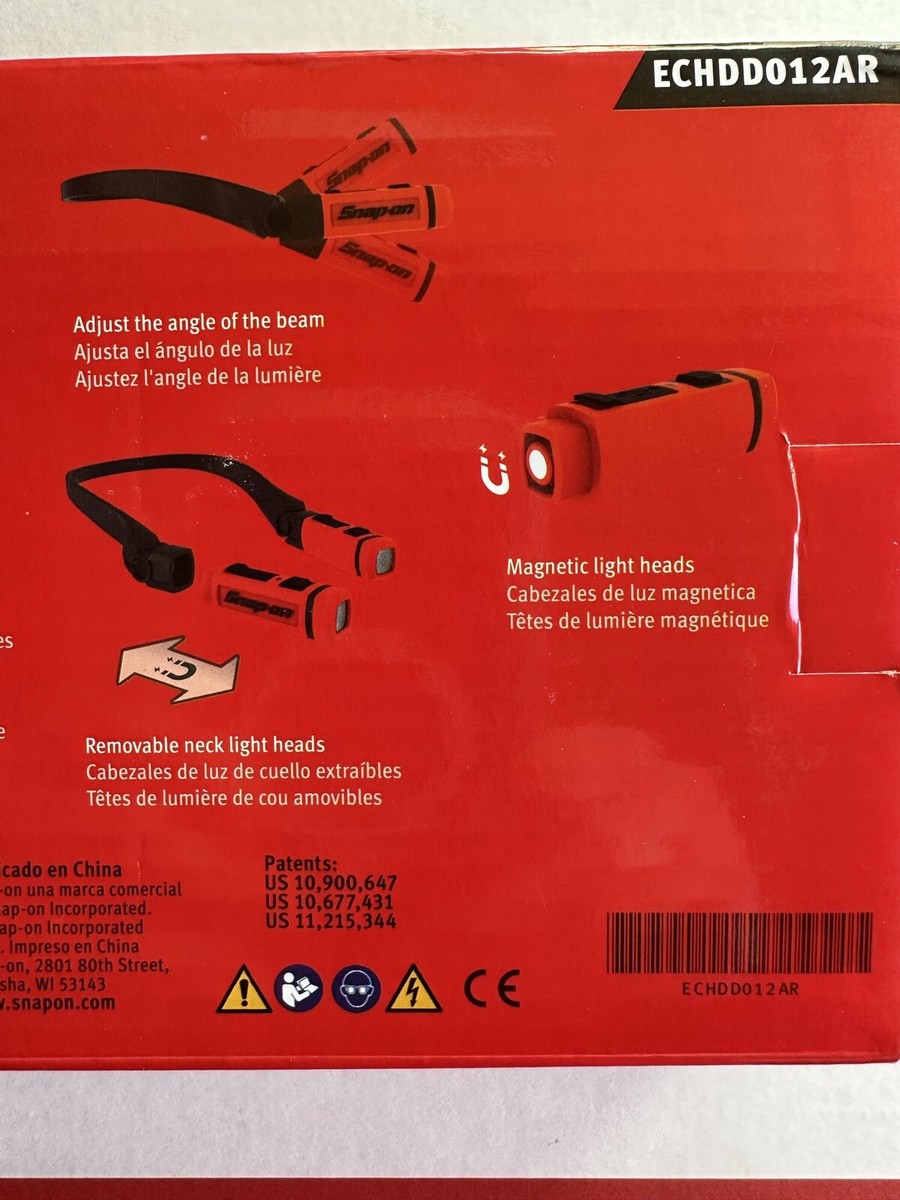 Snap-on ECHDD012AR Rechargeable Neck LED Light. Removable Magnetic