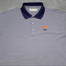 Donald Ross Golf Shirt Mens XL Blue Stripe Short Sleeve Performance Polo Oaktree
