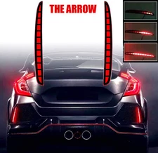 Red Lens Full LED Bumper Reflector Tail & Brake Lights For 2017-up Honda Civic