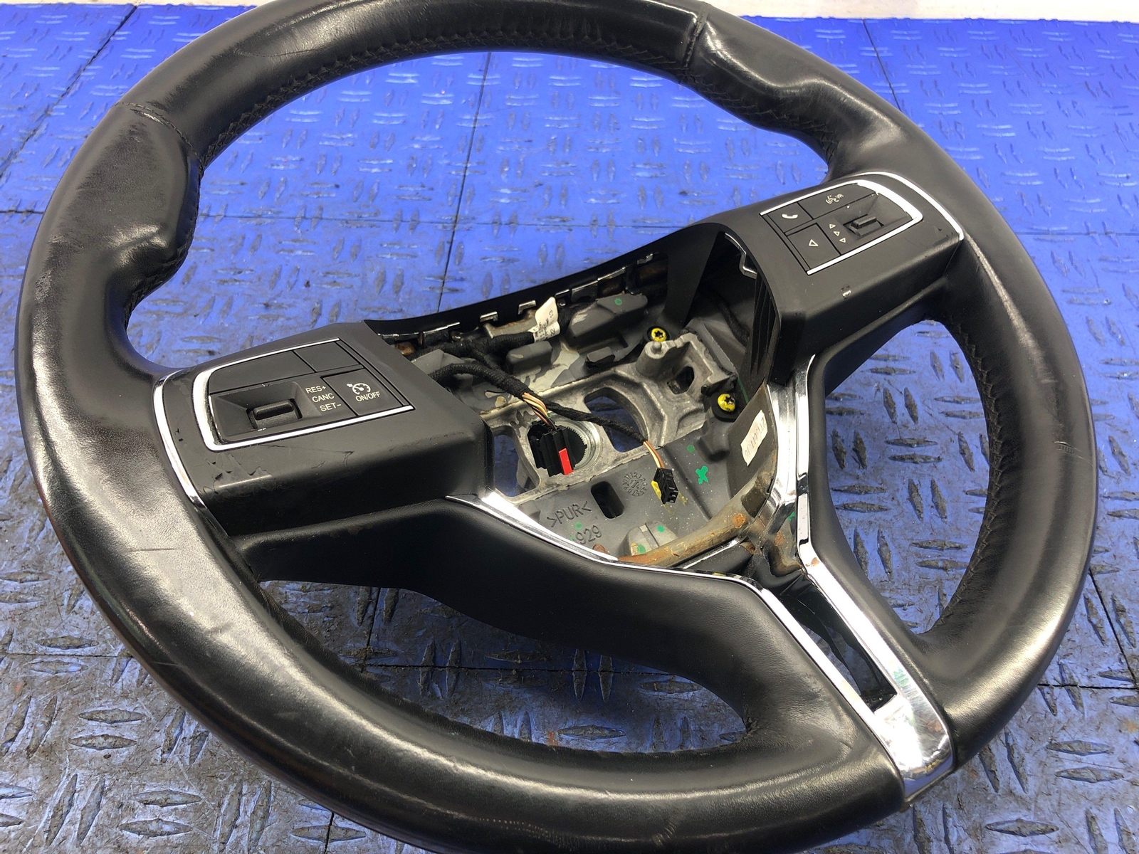 2014-2021 MASERATI QUATTROPORTE BLACK LEATHER STEERING WHEEL W/ WOOD TRIM 2015