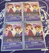x4 Ai & Mako EX2-065 R Playset Digimon TCG Digital Hazard