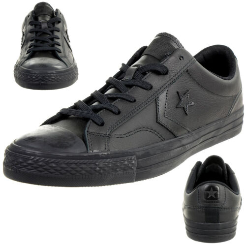 Converse Star Player Ox Leather Shoes Sneakers Black 159779C - Picture 1 of 8