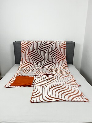 8-tlg Mikronesse Cashma Plüsch Wendebettwäsche Classic Ombre 135 x 200 cm,.Terra