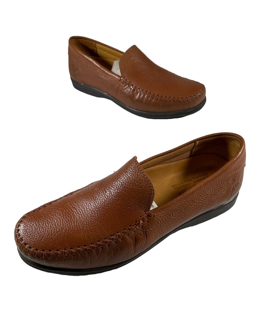 Arnold Palmer Augusta Collection Black Leather Slip-On Loafers 9 Arnold Palmer Augusta Mens Shoes Black Leather Slip on  main image 3