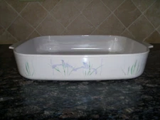 CORNING WARE PURPLE IRIS SHADOW LASAGNA PAN A21BN OPEN ROASTER RECTANGULAR DISH